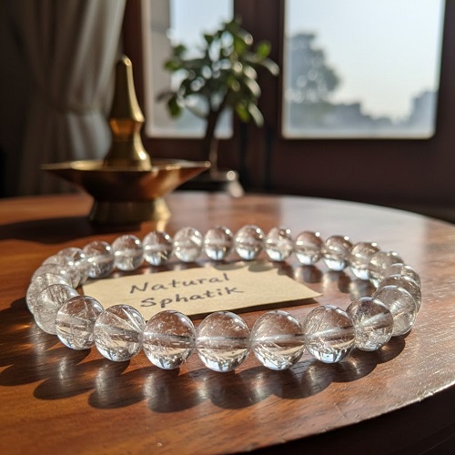 Natural Sphatik Crystal Bracelet